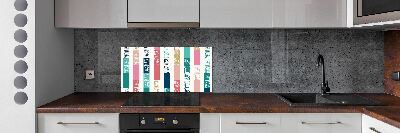 Cooker splashback Colorful stripes