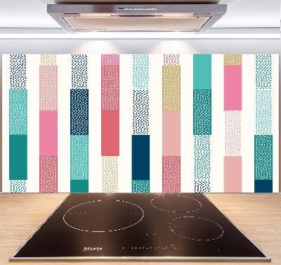 Cooker splashback Colorful stripes