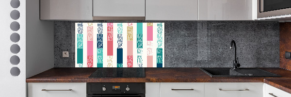 Cooker splashback Colorful stripes