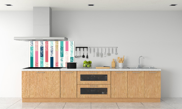 Cooker splashback Colorful stripes