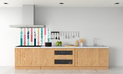 Cooker splashback Colorful stripes