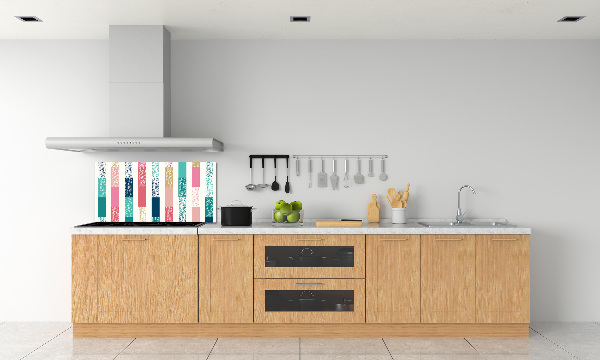 Cooker splashback Colorful stripes