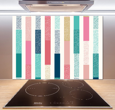 Cooker splashback Colorful stripes