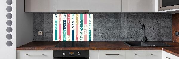 Cooker splashback Colorful stripes