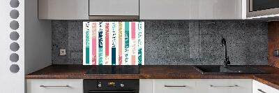 Cooker splashback Colorful stripes