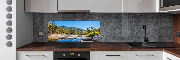 Hob splashback River in the forest