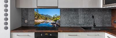 Hob splashback River in the forest