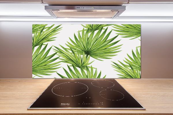 Cooker splashback Tropical leaves