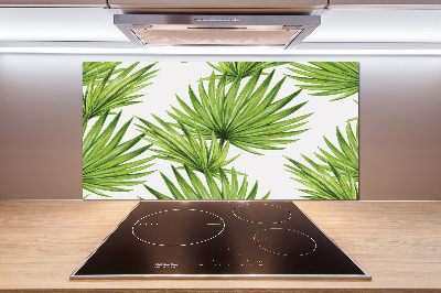 Cooker splashback Tropical leaves