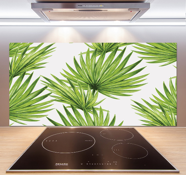 Cooker splashback Tropical leaves