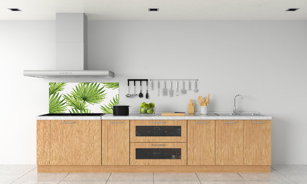 Cooker splashback Tropical leaves