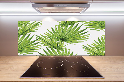 Cooker splashback Tropical leaves