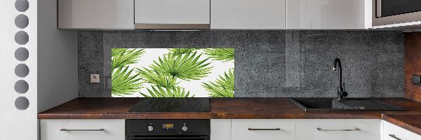 Cooker splashback Tropical leaves