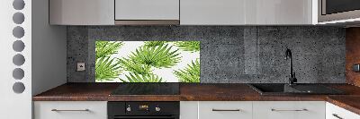 Cooker splashback Tropical leaves