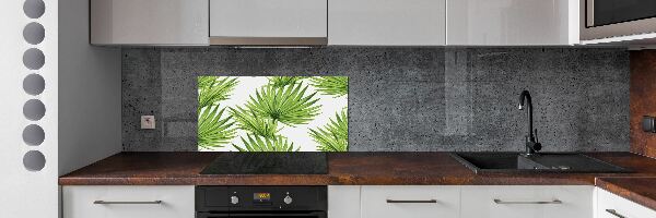 Cooker splashback Tropical leaves