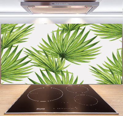 Cooker splashback Tropical leaves