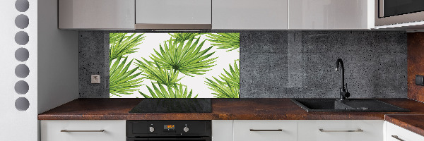 Cooker splashback Tropical leaves