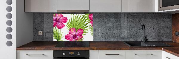 Cooker splashback Hawaiian flowers