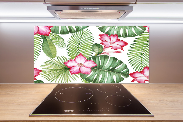 Cooker splashback Tropical flowers