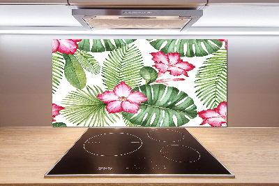 Cooker splashback Tropical flowers