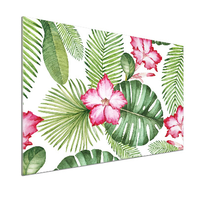 Cooker splashback Tropical flowers