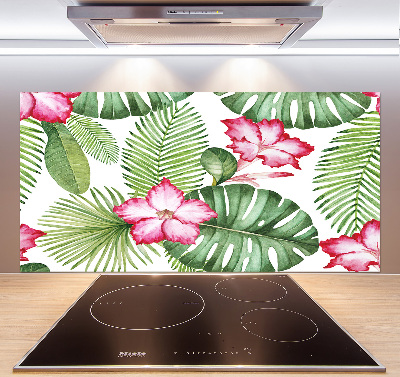 Cooker splashback Tropical flowers