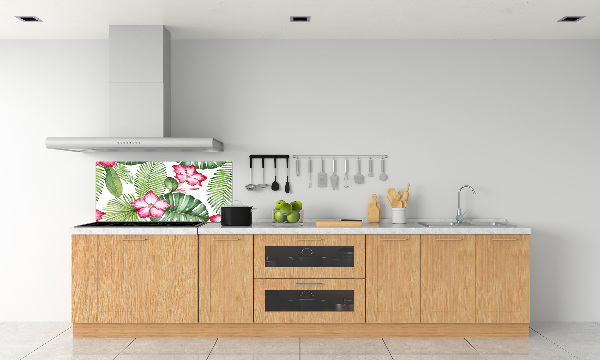 Cooker splashback Tropical flowers