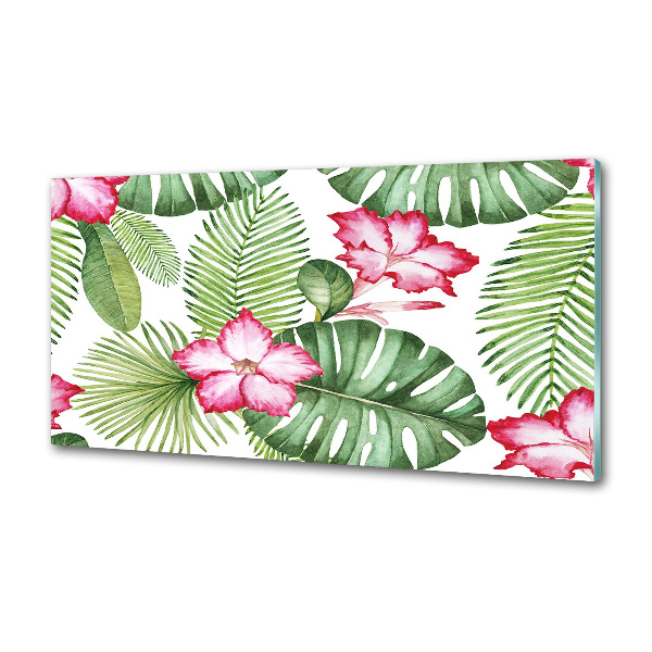 Cooker splashback Tropical flowers