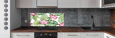 Cooker splashback Tropical flowers