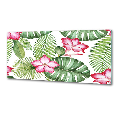 Cooker splashback Tropical flowers