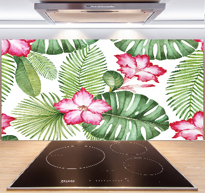 Cooker splashback Tropical flowers