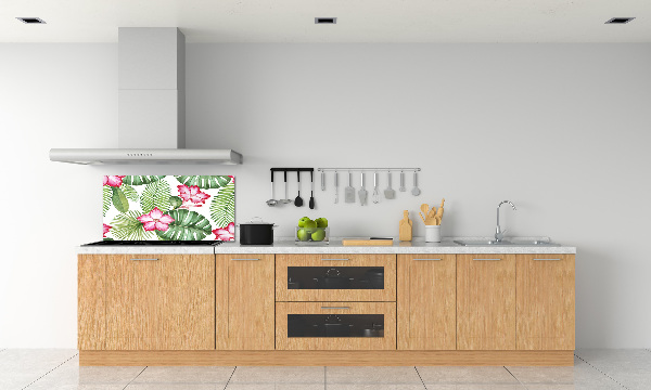 Cooker splashback Tropical flowers