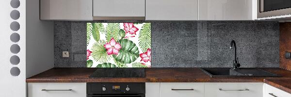 Cooker splashback Tropical flowers