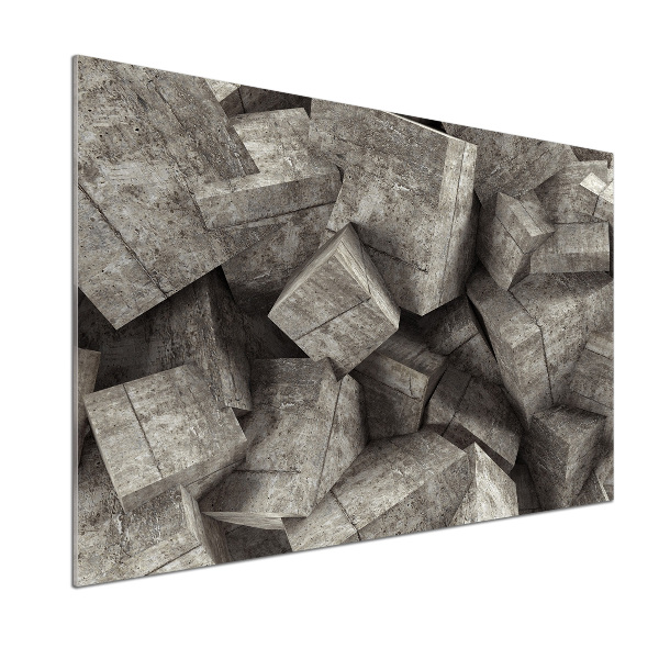 Hob splashback Concrete cubes