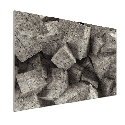 Hob splashback Concrete cubes