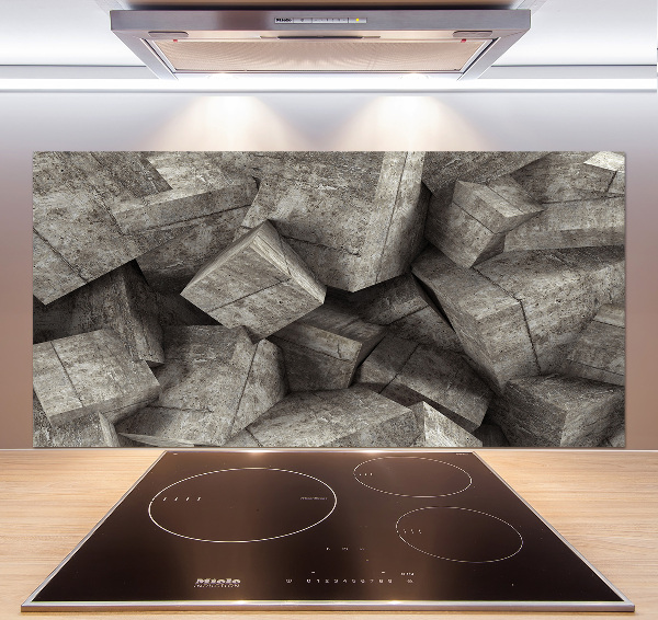 Hob splashback Concrete cubes