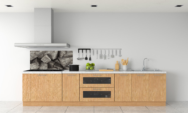 Hob splashback Concrete cubes