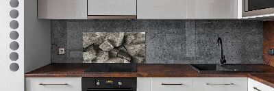 Hob splashback Concrete cubes