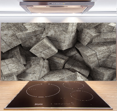 Hob splashback Concrete cubes