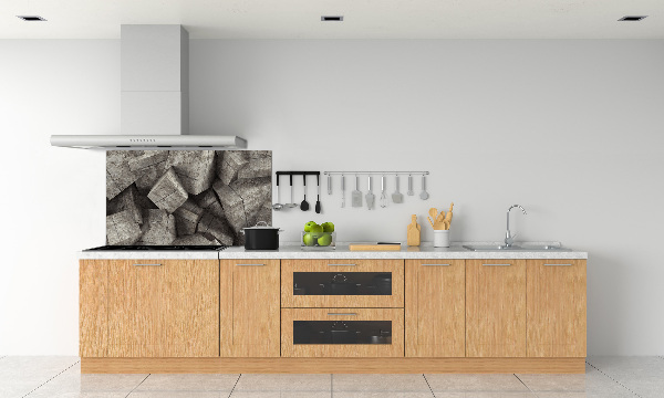 Hob splashback Concrete cubes