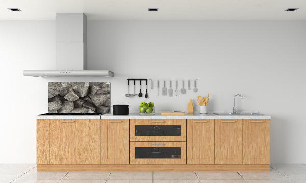 Hob splashback Concrete cubes