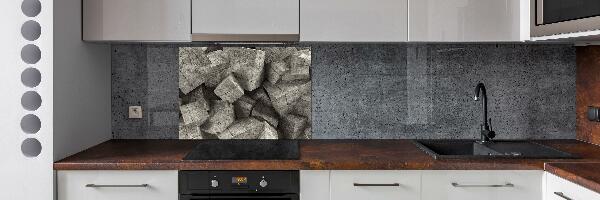 Hob splashback Concrete cubes