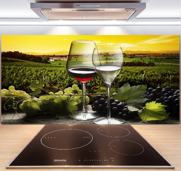 Cooker splashback Wine and grapes