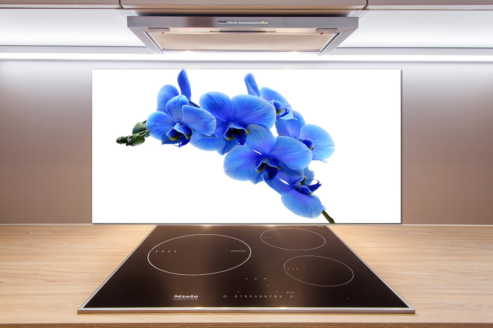 Kitchen splashback Blue orchid