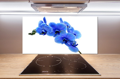 Kitchen splashback Blue orchid