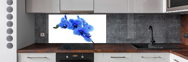 Kitchen splashback Blue orchid