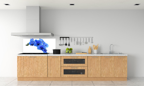 Kitchen splashback Blue orchid