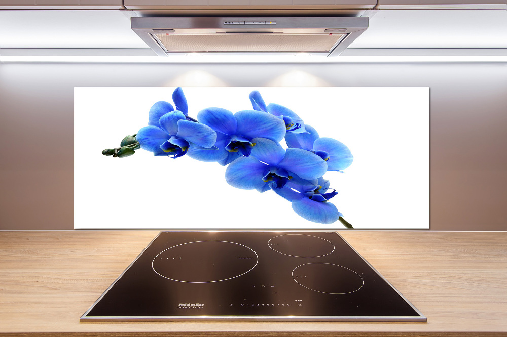 Kitchen splashback Blue orchid