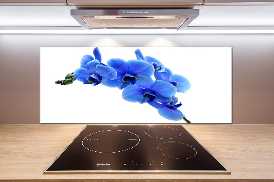 Kitchen splashback Blue orchid