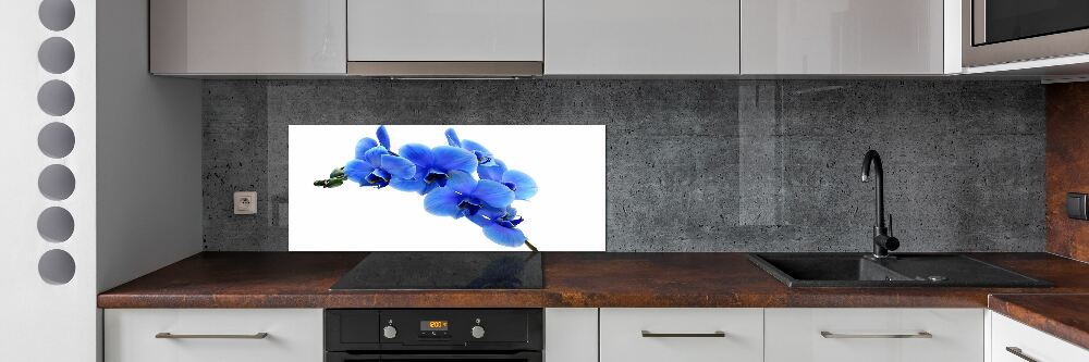 Kitchen splashback Blue orchid